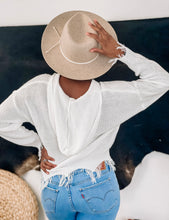 Load image into Gallery viewer, Oatmeal Upturned Brim Fedora Hat