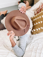 Load image into Gallery viewer, Chocolate Brown Fedora Hat
