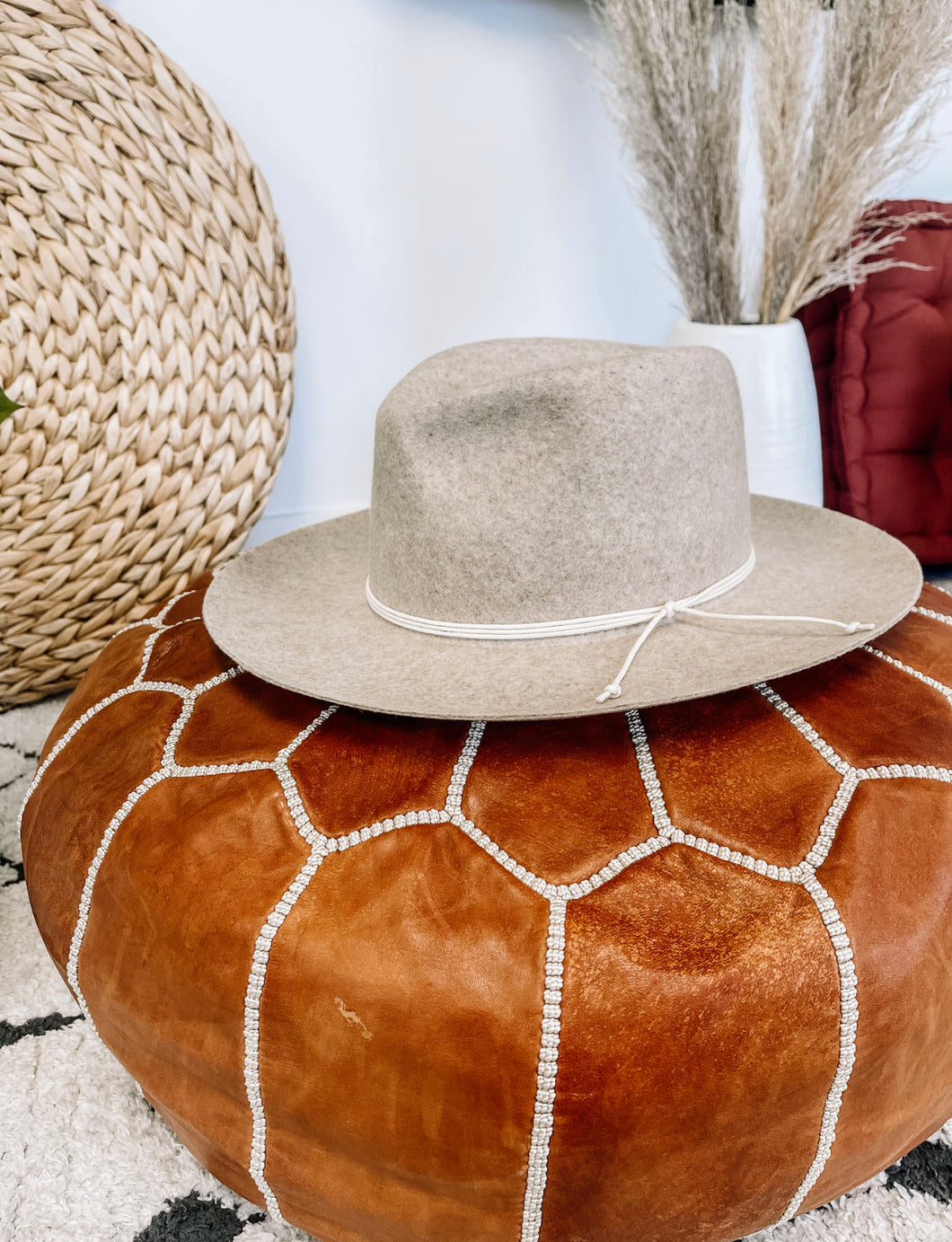 Oatmeal Upturned Brim Fedora Hat